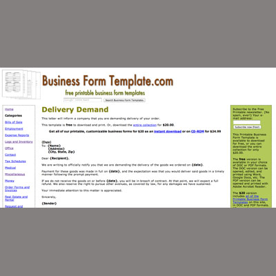 New Free Printable Business Forms